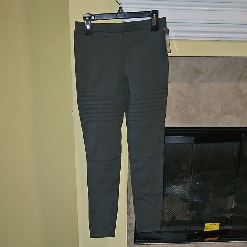 Dark Green Moto Leggings